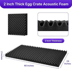 1 Pack Sound Proof Foam Panels for Walls, High Density Egg Crate Sound - Image 2