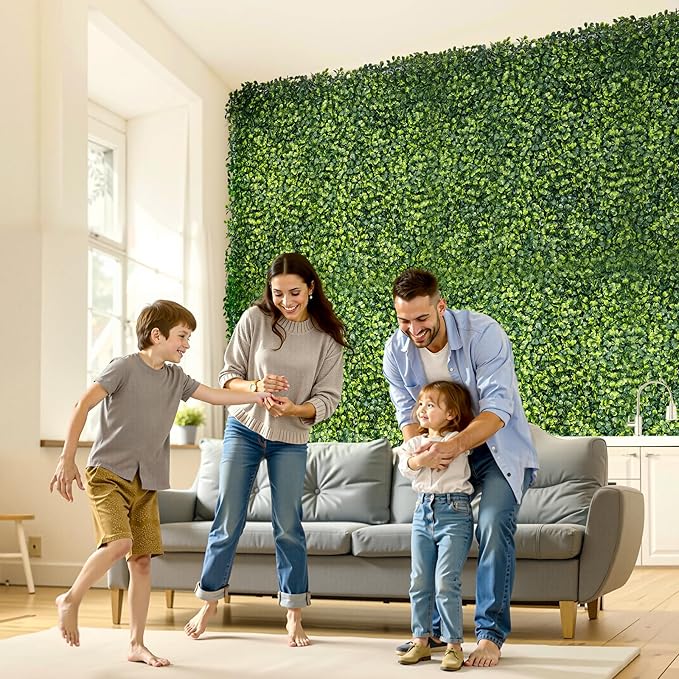 VEVOR Artificial Grass Wall Panels, 60 x 120 inch, Milan Grass Greenery Boxwood - Image 8