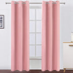 LEMOMO Pink Blackout Curtains 34 x 84 Inch Length/Set of 2 Curtain - Image 2