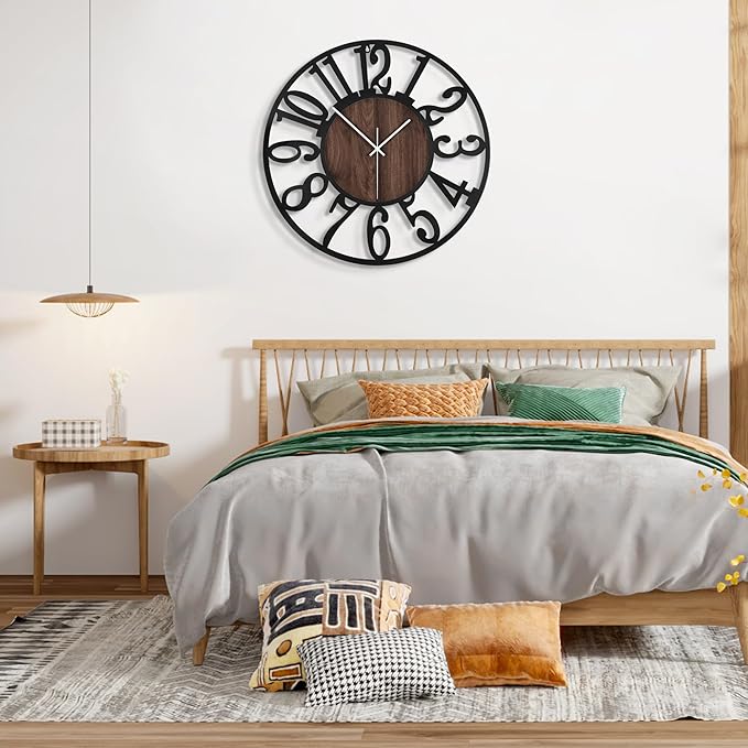 Large Wall Clock for Living Room Decor, 16 Inch Non Ticking Silent, Battery - Image 9