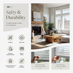 CHICOLOGY Cordless Mini Blinds for Indoor Windows, 54.5" W x 48" H, Light - Image 7