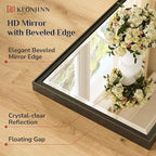 Keonjinn 24" x 30" Black Bathroom Vanity Mirror, HD Tempered Glass, Shatterproof - Image 4