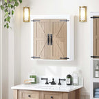 Spirich Bathroom Wall Cabinet Over Toilet, Farmhouse Wall Mounted Medicine - Image 3