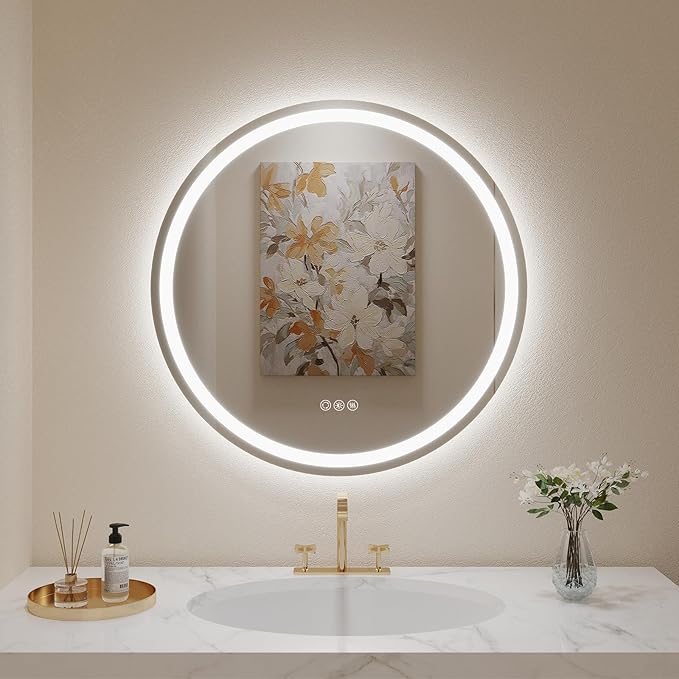 LOVESPEJO 24" Round LED Bathroom Mirror by LOVESPEJO