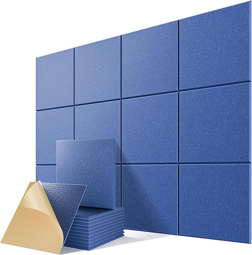 12 Pack Self-Adhesive Acoustic Panels, Soundproof Wall Panels by Lebenforce