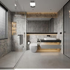 Wall Paper Peel and Stick Modern Grey Concrete Textured Wallpaper Extra Wide - Image 6