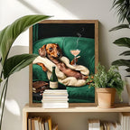 Framed Funny Dachshund Wall Art, Playful Dog Canvas Print - Image 7