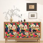 BOKEBEVE Colorful Wallpaper Peel and Stick Dogs Contact Paper Vibrant Bright - Image 5