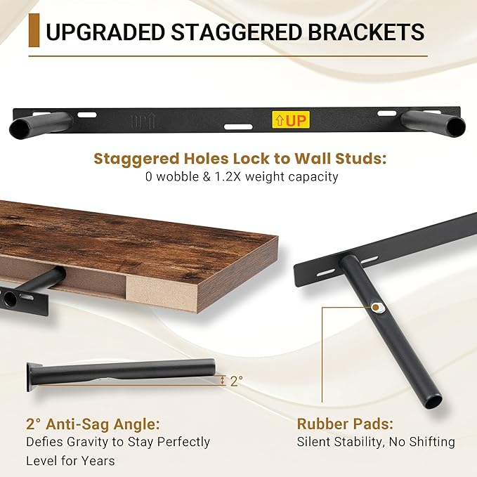 Vivelove 12" Deep Floating Shelves - Image 5