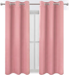 LEMOMO Pink Thermal Blackout Curtains/38 x 54 Inch/Set of 2 Panels Room - Image 2