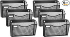 samstar 6 Pack Mesh Wall Mounted File Holder Metal Wall File Pocket Mail by Samstar