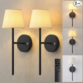 Battery Operated Wall Sconce Set of 2, Small LED Rechargeable Wall Lights by NEWSEE