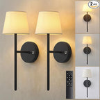 Battery Operated Wall Sconce Set of 2, Small LED Rechargeable Wall Lights by NEWSEE
