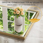 Gold Bathroom Mirror, 22x30 Brushed Gold Bathroom Mirror Beveled Edge, - Image 3
