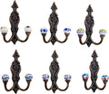 Indian Shelf 44Lb. Pack of 6 Heavy Duty Double Prong White Decorative Coat by IndianShelf