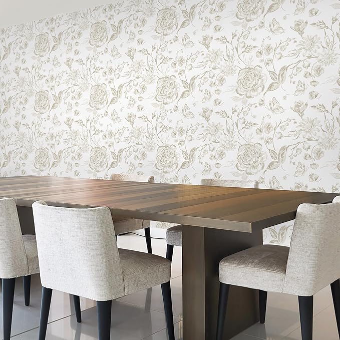 Yasinet Peel and Stick Wallpaper Vintage Floral Wallpaper Boho Floral Contact - Image 8