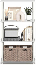 Furinno Turn-S-Tube Storage Shelves, 4-Tier Book Shelf, Corner Shelf, Toolless - Image 5