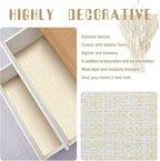 Amiya Grasscloth Cream Wallpaper Peel and Stick Beige Faux Fabric Linen Contact - Image 3