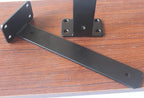 6 Pack - 8 inch Black Hidden L Shelf Bracket Iron Floating Shelf Brackets - Image 7