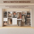 ROOMTEC Modular Closet System, 19.5" 2 Drawer Shelf Closet Tower Wall-Mounted - Image 5