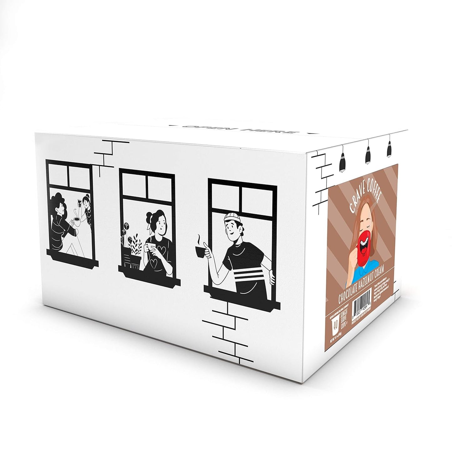 Crave Beverages Chocolate Hazelnut Creme Coffee Pods for Keurig K Cup Brewers, 40 Count