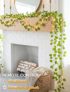 suddus Vines with Fairy Lights Battery & USB Powered Operated, 33ft 100 LED - Image 4
