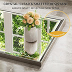 40 x 30 Brushed Nickel Bathroom Mirror, Beveled Framed Rectangle - Image 3