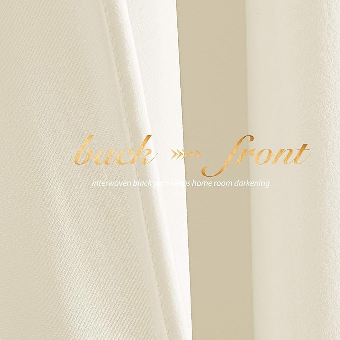NICETOWN Ivory White Velvet Curtains 108" Length - Image 8