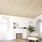 VEELIKE Large Roll Wood Wall Panels 30''x118'' White Oak Wood Slat Peel and - Image 5