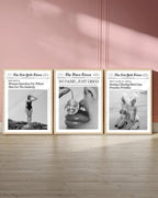 iHery Natural OAK Wood Framed Trendy NewsPaper Wall Art, 12x16in Retro Magazine - Image 6