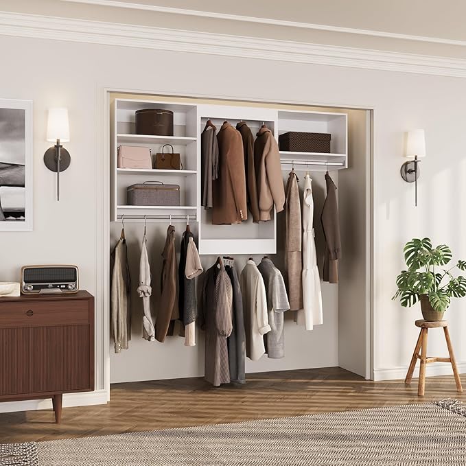 ROOMTEC Modular Closet System, Wall-Mounted Wooden Tower - Image 5