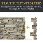 AZ Faux High-Density Polyurethane Faux Stone Interlocking Right Endcap - Image 7