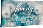 Family Wall Decor Teal Kitchen Wall Art Farmhouse Inspirational Quotes Canvas by HOME