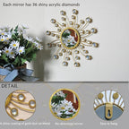 Mirror Wall Decor Wall Mirrors Decorative Sunburst Boho Mirror Gold Mirror Wall - Image 7