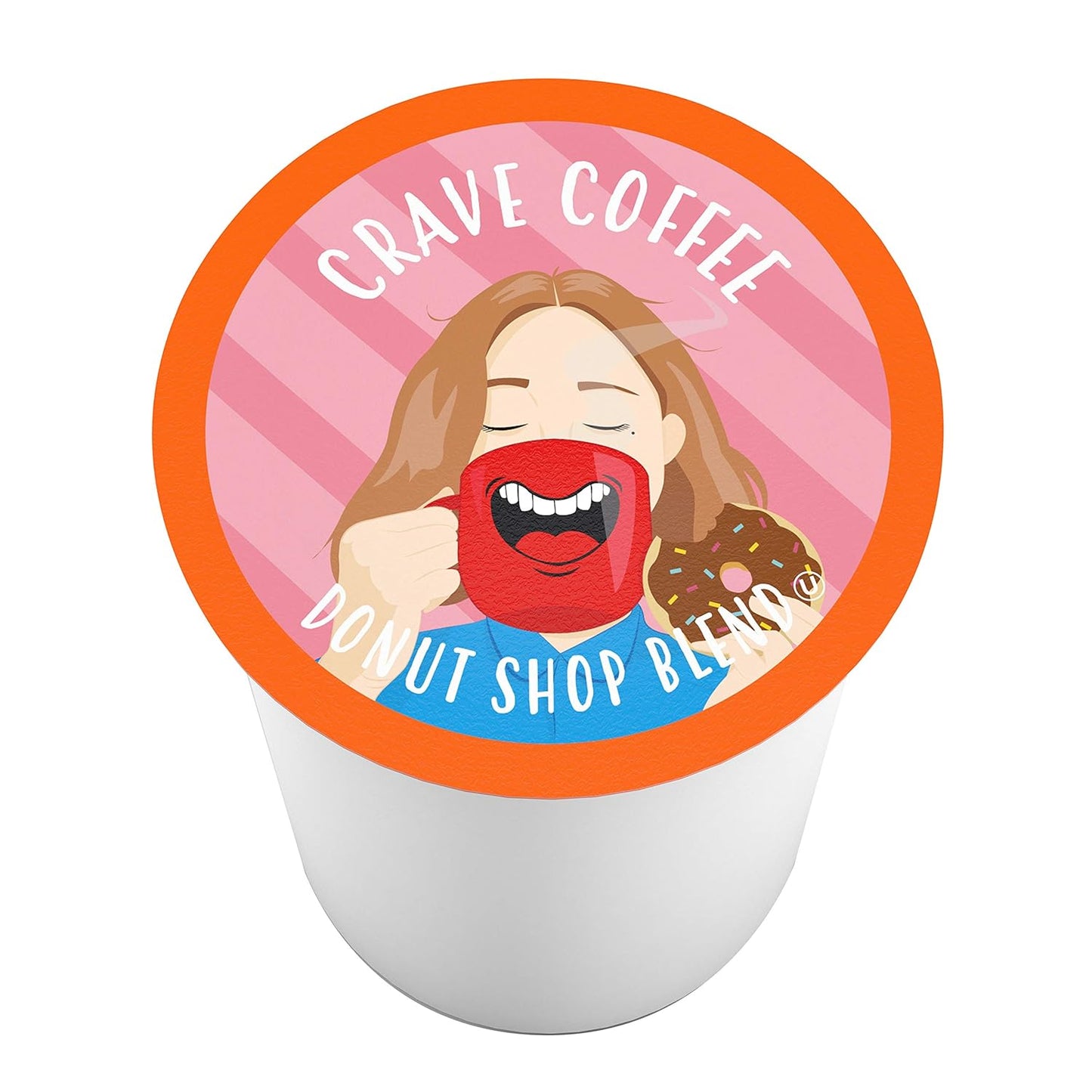 Crave Beverages Donut Shop - Medium Roast Coffee Pods for Keurig K Cup Brewers, 40 Count