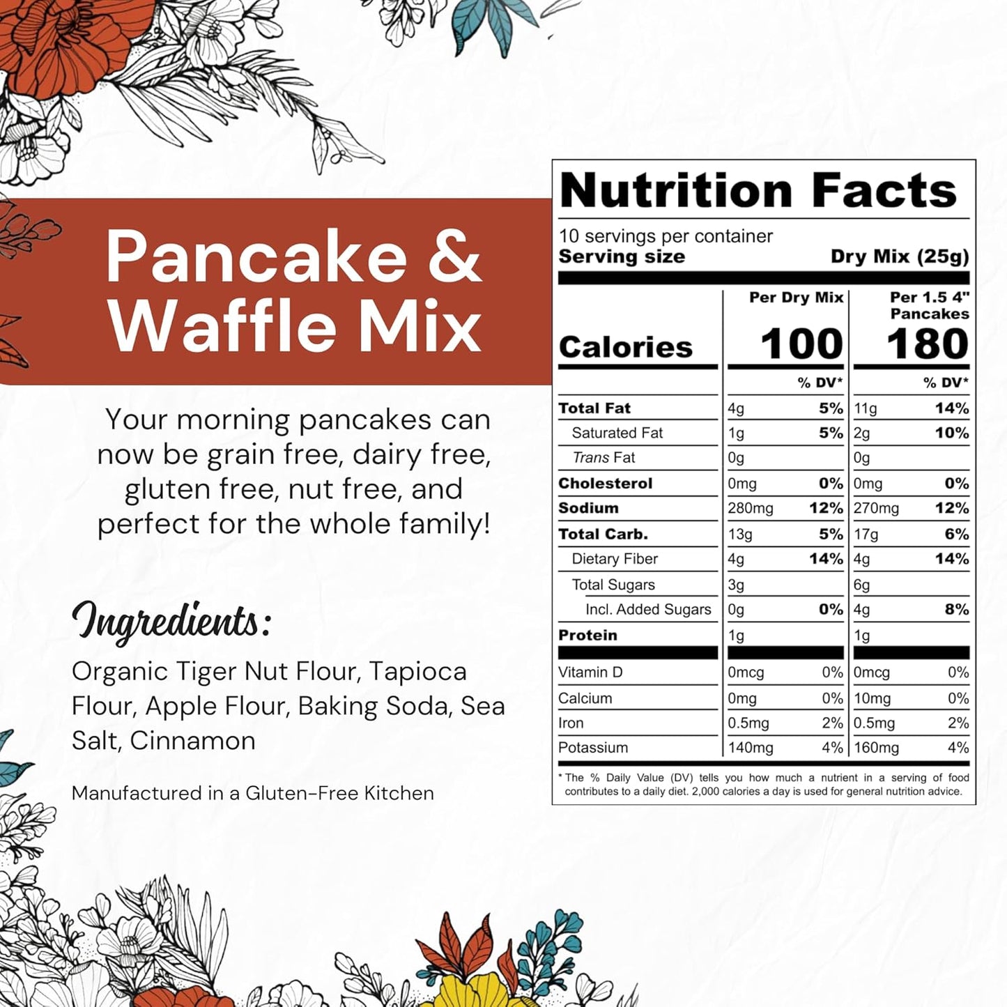 eat G.A.N.G.S.T.E.R. Vegan Pancake & Waffle Mix - Allergy-Friendly Baking Mix, Grain-Free, No Dairy, Nuts, Gluten, Dairy - For Paleo & AIP Diets, Fluffy Pancake & Crispy Waffle Breakfast Food, 6 Pack