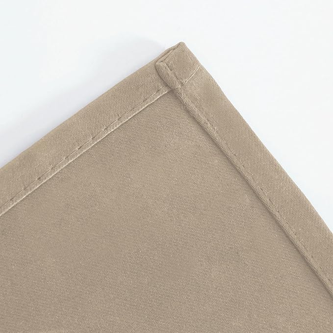 LEMOMO Khaki Blackout Curtains 52 x 63 Inch Length/Set of 2 Curtain - Image 7