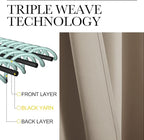 NICETOWN Bedroom Curtain Panels Blackout Draperies, Thermal Insulated Solid - Image 3