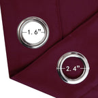 LEMOMO Burgundy Red Blackout Curtains 66 x 63 Inch Length/Set of 2 Curtain - Image 6