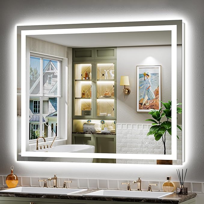 Briivue 48x38 Inch LED Bathroom Mirror by Briivuemodernmirrors