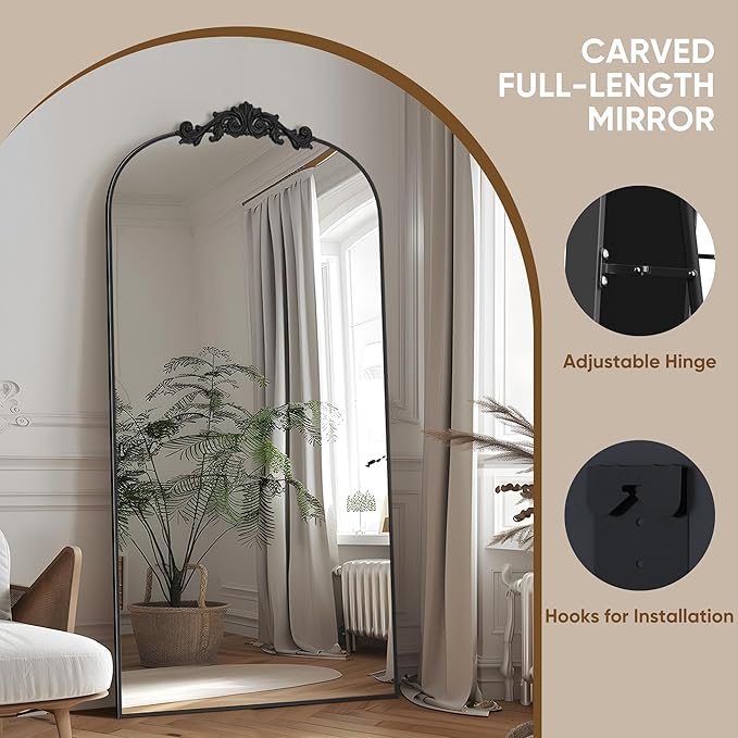 Antok Arched Full Length Mirror, Full Body Mirrors - Image 5