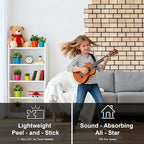 WoveN SounD Brick Acoustic Wall Panels, 16 Pack 16x12 Inch, PVC Wood Grain - Image 4