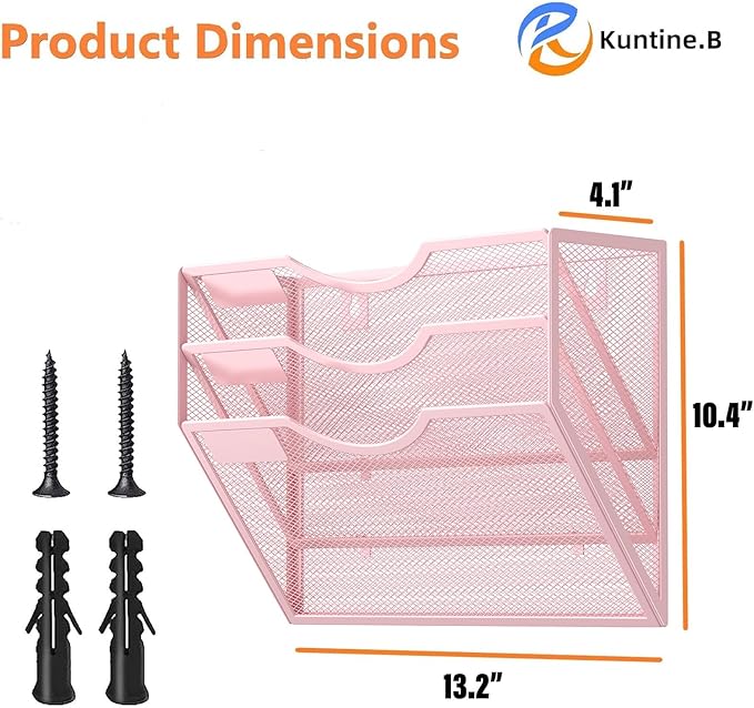 Kuntine.B Wall File Organizer Office Hanging Magazine Holder Wall File Organizer - Image 2
