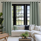 NICETOWN Blackout Curtains Grommet 2 Panels 72 Inches Long, Sage Green - Image 2