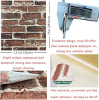 20PCS 3D Wall Panels Peel and Stick Foam 3D Brick Wallpaper Peel and Stick Red - Image 5