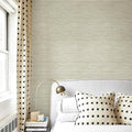 Simon&Siff Cream Textured Grasscloth Peel and Stick Wallpaper 17.7"x394" by SimonSiff