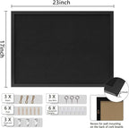 DAHAPYBOO Cork Board with Linen Black, Bulletin Board 23"x17", Corkboards - Image 3