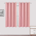 LEMOMO Pink Blackout Curtains 66 x 63 Inch Length/Set of 2 Curtain by Lemomo