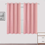 LEMOMO Pink Blackout Curtains 66 x 63 Inch Length/Set of 2 Curtain by Lemomo