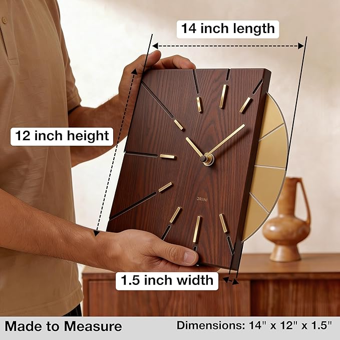 Driini Clocks Mid Century Modern Wall Clock - Image 3